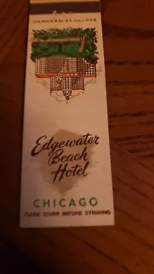 Vintage Matchcover Edgewater Beach Hotel Chicago • $2.50