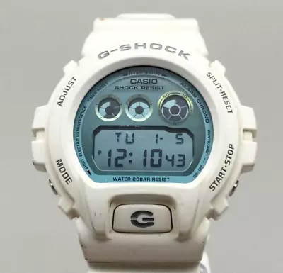 Casio G-Shock Watch Men Illuminator 50mm White Blue 3230 DW-6900 New Battery • $44.99