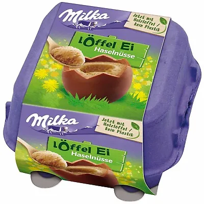 Milka Chocolate EGGS With HAZELNUT CREAM Filling -4 Eggs -FREE SHIPPING • $13.99