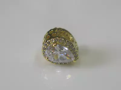$71.99 • Buy Pandora Radiant Teardrop Charm STERLING SILVER GOLD PLATED  796245CZ