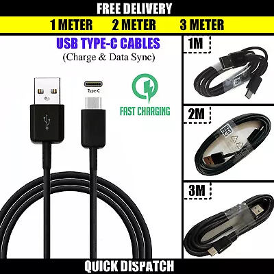 Universal USB Charger Cable 1M 2M 3M Fast Type C Connector For All Mobile Phones • £3.65