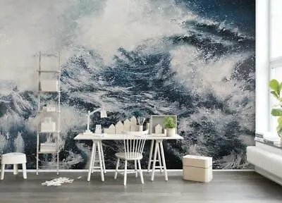 £104.39 • Buy 3D Sea Surf Wave N642 Wallpaper Wall Mural Removable Self-adhesive Sticker Amy
