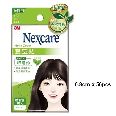 [3M NEXCARE] Ultra Thin Acne Dressing Pimple Cover Stickers TEA TREE OIL 56pcs • £12.78