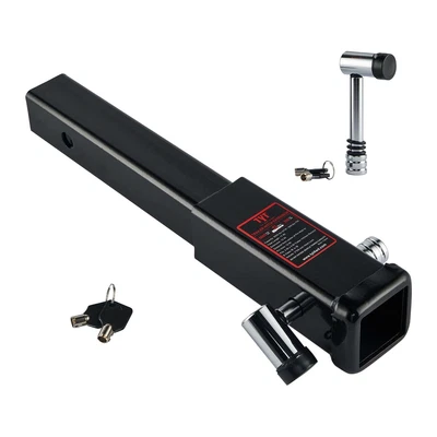 $48.99 • Buy 12  Trailer Hitch Extension For 2  Receiver With 2 Sets Hitch Pin Lock, 4000 Lbs