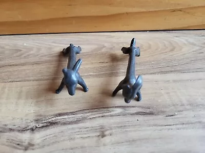 Lot Of 2 Vintage Metal Long Body Goat Figurines • $28.49