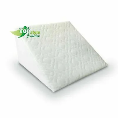 Large Acid Reflux Flex Foam Support Bed Wedge Pillow Quilted Removable Zip Cover • £20.89