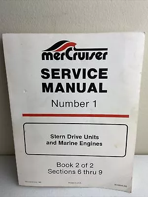 MerCruiser Service Manual #1 Stern Drive Units & Marine Engines Book 2 90-68648 • $14.97