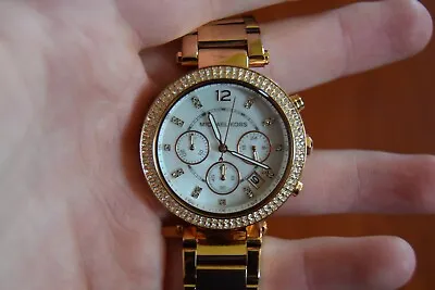 Michael Kors Chronograph Watch Mk5491 Swarovski Crystals In The Box • $100
