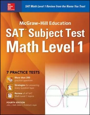 McGraw-Hill Education SAT Subject Test Math Level 1 4th Ed. By John J. Diehl • $16.08