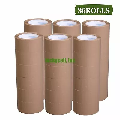 36 Rolls 2  X 55 Yards 165' Carton Sealing Brown Packing Shipping Box Tape New • $39.95