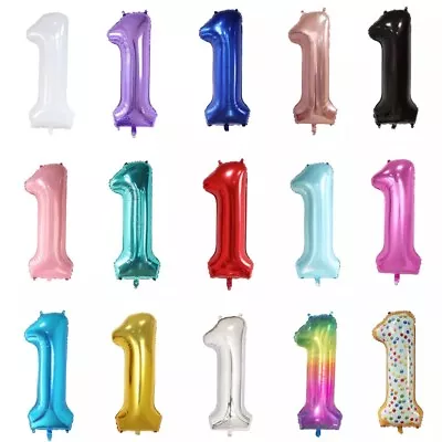 £2.25 • Buy 40  Foil Giant Number Balloons 0-9 Air Helium Birthday Party Age Balloon Wedding