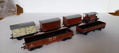 6 X Hornby Dublo Tinplate Mixed Freight Wagons • £0.99