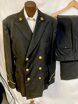 U.S. Merchant Marine Uniform Dress Coat / Jacket & Pants WWII 40 L / 33 L • $39.99