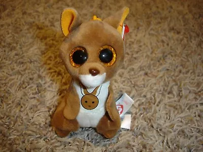 2018 TY Beanie Boos Kipper Kangaroo DOB 1-28 Plush Clip Keychain Mint Tags • $7