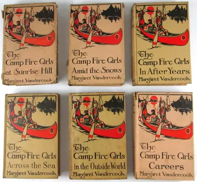 Six Antique 1900s Story Books The Camp Fire Girls By Margaret Vandercook • $35