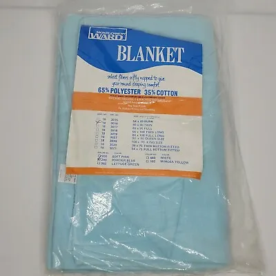 Montgomery Ward Twin Powder Blue Polyester Blend Blanket 66  X 90  New Sealed • $24.03