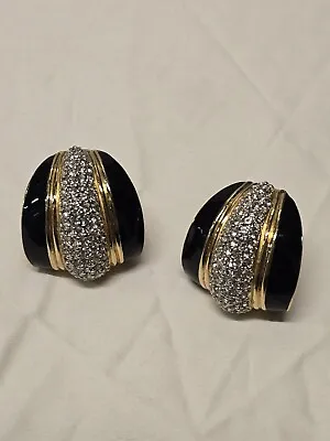 CINER Estate Massive Vintage Jewelry Rhinestone Earrings #902 • $150