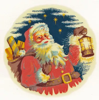 Ceramic Decals Vintage Christmas Santa With Lantern • $1.30