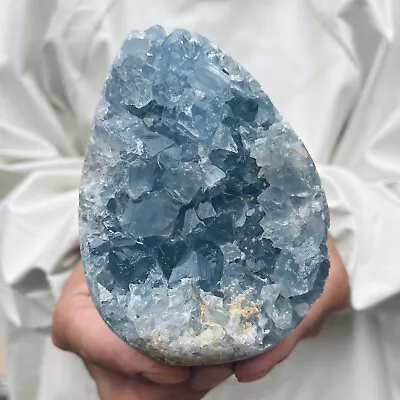 1.9lb Large Natural Blue Celestite Crystal Geode Quartz Cluster Mineral Specime • $133.40