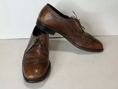 Vintage Portage Porto-Ped Mens Leather Wing Tip Shoe Size 10C Oxford Silk Label • $275.92