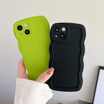 $2.63 • Buy For IPhone 14 13 Pro Max 12 11 XR 8 Plus Wavy Silicone Case Shockproof Cover