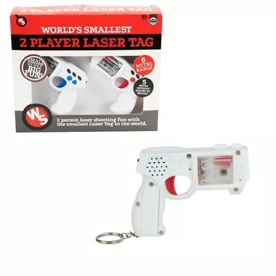 Worlds Smallest Laser Tag 2 Player Shooting Target Game Birthday Christmas Gift • £15.25