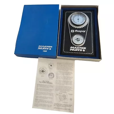 Chrysler Mopar Master Parts Award Plaque 1998 Wall Mount Thermometer Barometer • $79.99