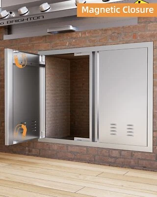 $114.93 • Buy New Outdoor Kitchen BBQ Island Components Stainless Steel Access Door And Drawer
