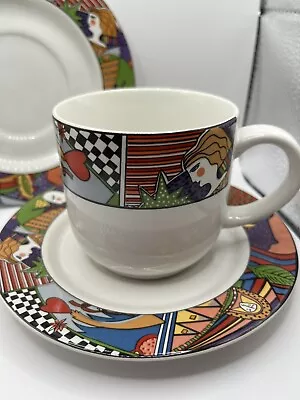 Vitromaster Metropolitan Coffee Cup And Saucers (2) 1991 Vintage • $16.99