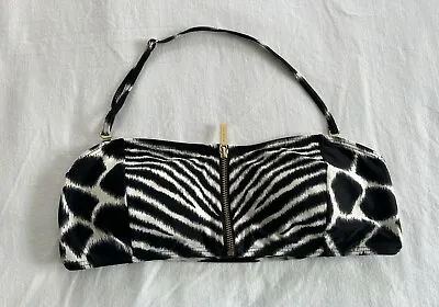 Michael Kors Black Zebra Print Bandeau Swim Top Only Womens L • $14.99