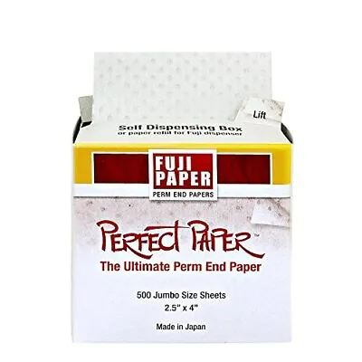 $12 • Buy Fuji Perm End Paper Self Dispensing Box 500 Sheets Size 2.5  X 4  - HC-FP10105
