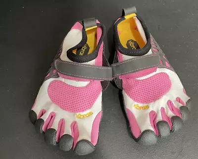 Vibram FiveFingers Kid’s Speed Pink/White Shoes JR29 = Toddler 11.5 Youth • $18.99