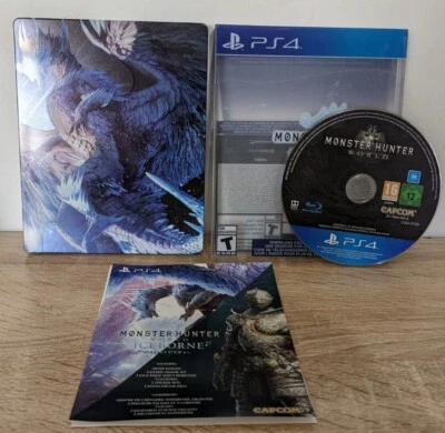 $69.95 • Buy Monster Hunter World Iceborne Deluxe Steelbook & Game | Sony PS4 *DLC CODE USED*