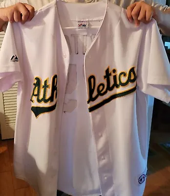 Majestic Oakland Athletics MLB Barry Zito #75 Jersey Large Made In USA • $124.99