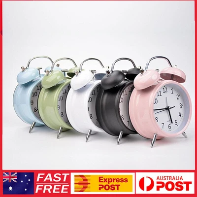 $18.99 • Buy Twin Bell Alarm Clock Vintage Retro Loud Clocks Battery Bedside Desk Analogue
