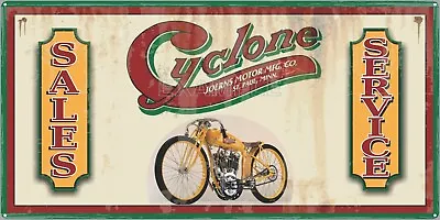 Cyclone Motorcycle Dealer Sales Vintage Aged Sign Remake Aluminum Size Options • $87.95