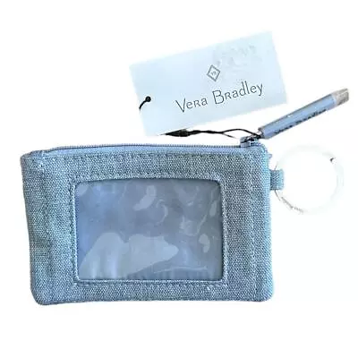 Vera Bradley Lighten Up Zip ID Case In Zen Gray • $12.99