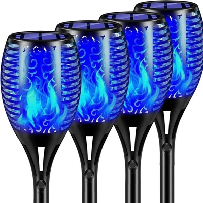 £2.84 • Buy 33 LED Flame Solar Torch Light Waterproof Flickering Dancing Path Garden Decor