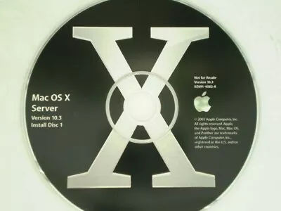 MacOS X Server X.3 10.3.4 Panther Unlimited Client - Part M9236Z/A On CD • $129.99