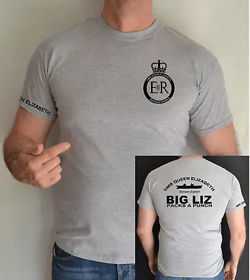 Hms Queen Elizabethbig Lizuk Aircraft Carriershipjust For Fun T Shirt  • £14.99