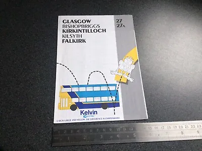 £5 • Buy Kelvin Midland Scottish Bus Group Route 27 27A Timetable 1987? Glasgow Falkirk