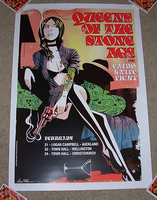 QUEENS OF THE STONE AGE Concert Gig Tour Poster NEW ZEALAND TOUR Feb 2011 H • $34.99