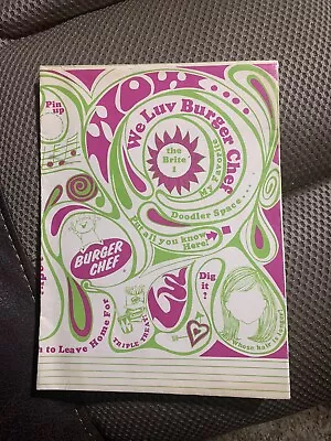 Vintage We Luv Burger Chef Book Cover Groovy Rare • $24.99