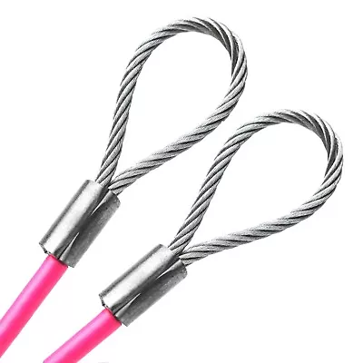 Indoor/Outdoor Vinyl Coated Metal Wire Rope With Double Loops (Pink Gray Blue) • $13.50