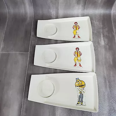 Set Of 3 Vintage 1970s McDonalds Happy Meal Child Serving Snack Tray Set • $25.62