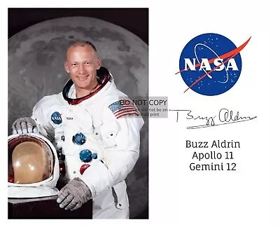 Buzz Aldrin Astronaut 2nd Man On The Moon Nasa Seal Autograph 8x10 Photo • $8.49