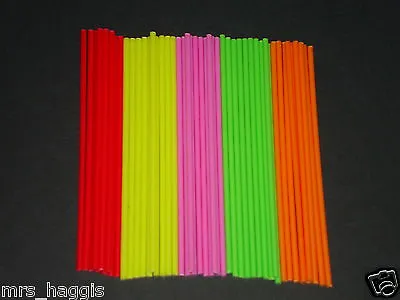 50 X 4.5  Bright Mixed Pack  Lollipop Lolly Sticks For Cake Pops Lollies Etc    • £2.99