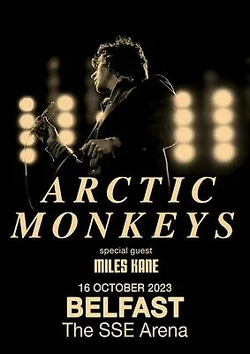 Arctic Monkeys And Miles  Kane Belfast   Poster Various Sizes 260gsm • £4