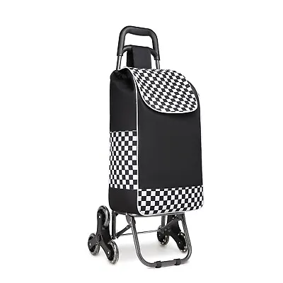 £17.99 • Buy Large Lightweight Wheeled Shopping Trolley Push Cart Luggage Bag With 6 Wheels 