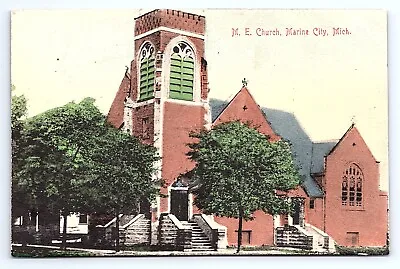 Postcard M E Church Marine City Michigan MI C.1910s • $9.14